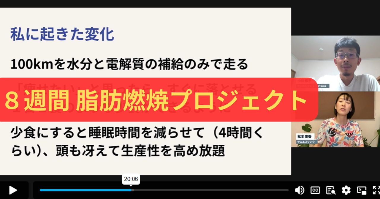 8週間 脂肪燃焼プロジェクト